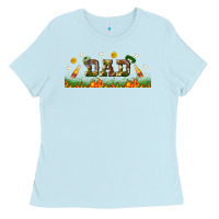 Baby Blue american football dad libbey glass Ladies Tee - BundleAndBundleShop