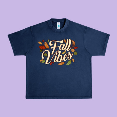 Fall Vibes Urban Heavy Tee Designed By Jahusdesignshop
