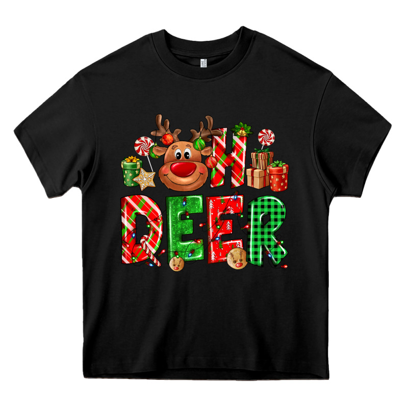 Oh Deer Reindeer Heavy Core Tee by NancyCooperArtShop | Teevron
