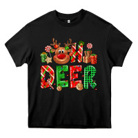 Black Oh deer Reindeer Heavy Core Tee - NancyCooperArtShop