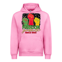 Fuchsia Pink freedom juneteenth since 1865 Urban Hoodie - BarkalooDesign