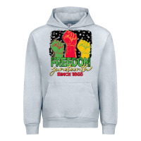 Heather Grey freedom juneteenth since 1865 Urban Hoodie - BarkalooDesign