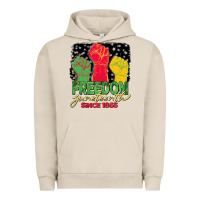 Pigment French Oak freedom juneteenth since 1865 Urban Hoodie - BarkalooDesign
