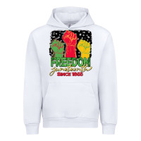 White freedom juneteenth since 1865 Urban Hoodie - BarkalooDesign