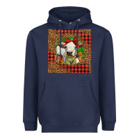 Navy cute baby calf christmas Heavyweight Hoodie - LillyAllenDesigns