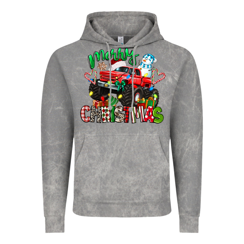Merry Christmas Monster Truck Vintage Hoodie by texasbilliewilder | Teevron