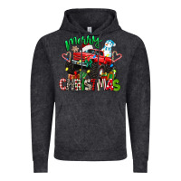 Vintage Black merry christmas monster truck Vintage Hoodie - texasbilliewilder
