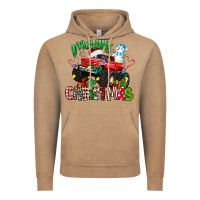 Vintage Coffee merry christmas monster truck Vintage Hoodie - texasbilliewilder