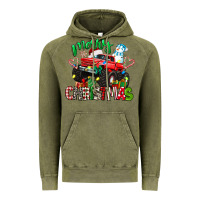 Vintage Olive merry christmas monster truck Vintage Hoodie - texasbilliewilder