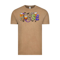 Vintage Coffee Halloween Nurse Vintage Tee - texasbilliewilder