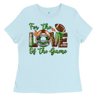 Baby Blue for the love of the game Ladies Tee - BundleAndBundleShop
