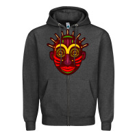 Charcoal Heather african masks 2 Zipper Hoodie - BundleAndBundleShop