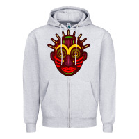 Heather Grey african masks 2 Zipper Hoodie - BundleAndBundleShop
