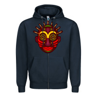 Navy african masks 2 Zipper Hoodie - BundleAndBundleShop