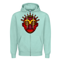 Seafoam african masks 2 Zipper Hoodie - BundleAndBundleShop