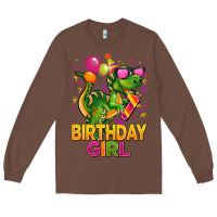 Chestnut 1st birthday girl t rex pink Long Sleeve Tee - CowGirlArtShop