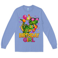 Colony Blue 1st birthday girl t rex pink Long Sleeve Tee - CowGirlArtShop