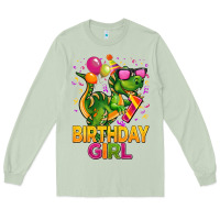 Matcha 1st birthday girl t rex pink Long Sleeve Tee - CowGirlArtShop