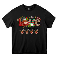 Black love christmas Heavy Core Tee - MaliasSmallBusiness