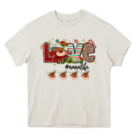 Cream love christmas Heavy Core Tee - MaliasSmallBusiness
