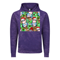 Cloud Purple Christmas cute hippo sitting Vintage Hoodie - NancyCooperArtShop