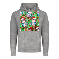 Cloud Rock Christmas cute hippo sitting Vintage Hoodie - NancyCooperArtShop
