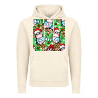 Vintage Artic Christmas cute hippo sitting Vintage Hoodie - NancyCooperArtShop