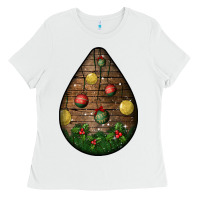 White christmas  teardrop Ladies Tee - BundleAndBundleShop