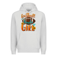 Dove Grey football kinda girl Premium Hoodie - BundleAndBundleShop