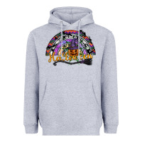 Heather Grey Halloween Heavyweight Hoodie - SublimationCraftShop