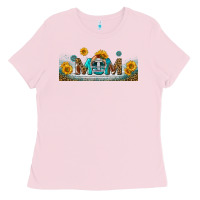 Bubblegum Pink american football mom libbey glass Ladies Tee - BundleAndBundleShop