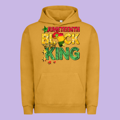 Juneteenth Black King Urban Hoodie Designed By Barkaloodesign