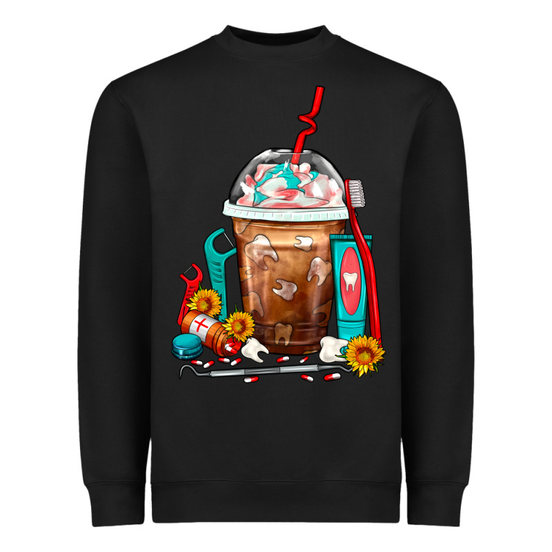 Dentist Frappe Coffee Heavyweight Sweatshirt by FaDigitalArtStudio | Teevron