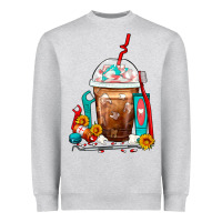 Heather Grey Dentist Frappe Coffee Heavyweight Sweatshirt - FaDigitalArtStudio