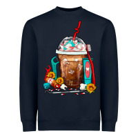 Navy Dentist Frappe Coffee Heavyweight Sweatshirt - FaDigitalArtStudio