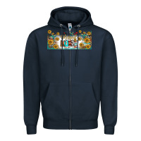 Navy blessed nurse libbey glass Zipper Hoodie - BundleAndBundleShop