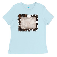 Baby Blue cowhide frames background Ladies Tee - RanaPortraitStore