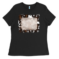Black cowhide frames background Ladies Tee - RanaPortraitStore