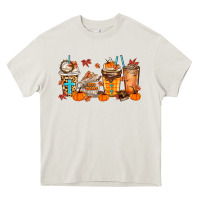 Cream give thanks coffee cups Heavy Core Tee - MaliasSmallBusiness