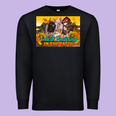Cutest Pumpkin In The Patch Pig Premium Sweatshirt Designed By Lillyallendesigns