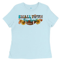 Baby Blue small town big spirit Ladies Tee - BundleAndBundleShop