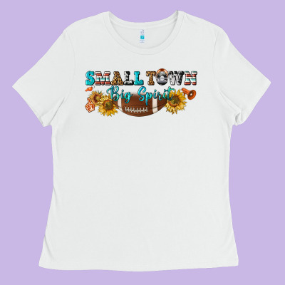 Small Town Big Spirit Ladies Tee Designed By Bundleandbundleshop