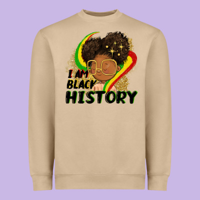 I Am Black History Heavyweight Sweatshirt Designed By Fadigitalartstudio