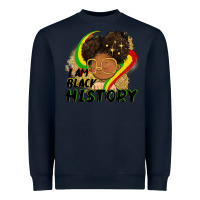 Navy I am black history Heavyweight Sweatshirt - FaDigitalArtStudio
