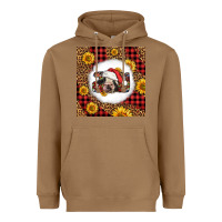 Toasted Coconut joy christmas cow Heavyweight Hoodie - LillyAllenDesigns