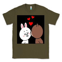 Army Green brown bear cony bunny rabbit the kiss Classic Tee - tuanDangUi