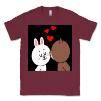 Burgundy brown bear cony bunny rabbit the kiss Classic Tee - tuanDangUi