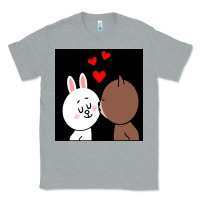 Heather Grey brown bear cony bunny rabbit the kiss Classic Tee - tuanDangUi