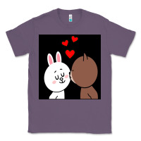 Lavender brown bear cony bunny rabbit the kiss Classic Tee - tuanDangUi