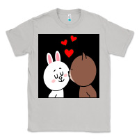 Moon Dust brown bear cony bunny rabbit the kiss Classic Tee - tuanDangUi